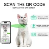 QR ID Tag + GPS Tracker holder + Cat collar Breakaway for apple airtag, Kitten Collar with Bell Fits Cats Gatos Puppy waterproof