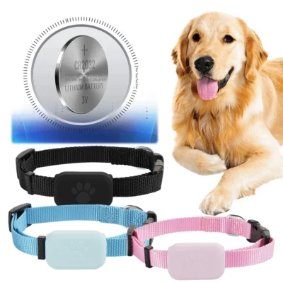 Pet GPS Tracker Waterproof Real Time GPS Tracking Movement Alert Collars Anti Lost Battery Powered Cat Locator For iOS Android