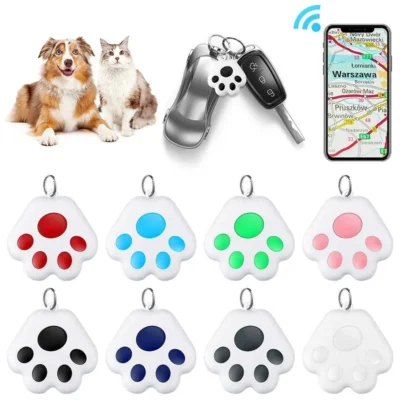 Mini Smart GPS Bluetooth Tracker Anti-Lost Device Dog Paw Shape Pet Kids Bag Wallet Keys Wireless Tracking Smart Finder Locator