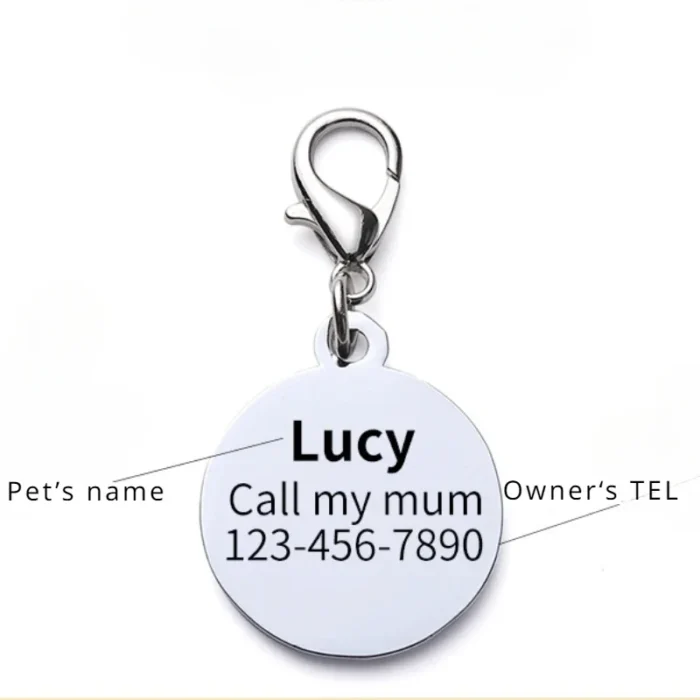 Multi Functional QR Code Metal Dog Tag Keychain Free Customization Exclusive Information Phone Address Anti Loss Durability