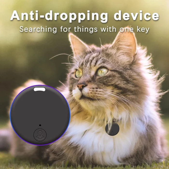 Pet Finder Cat Dog GPS Bluetooth 5.0 Tracker Anti-Lost Device Round Anti-Lost Device Pet Kids Tracking Smart Finder Locator